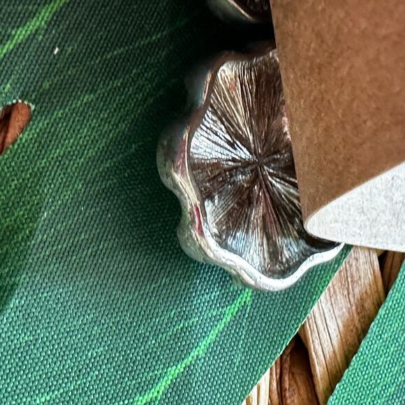 BOGO FREE SILVER VINTAGE BUTTON STATEMENT EARRINGS - Picture 6 of 6